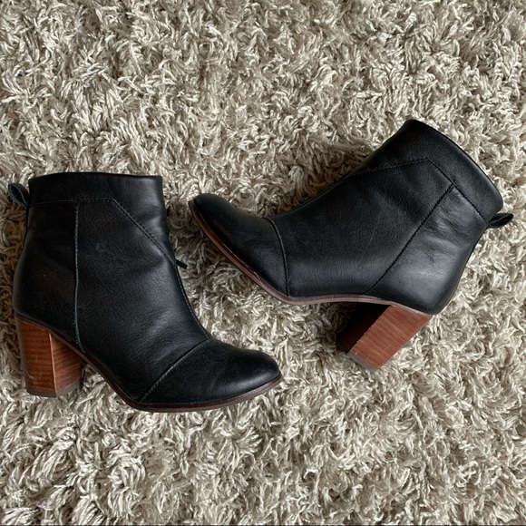 Toms Black Leather Lunata Boot - Picture 7 of 14